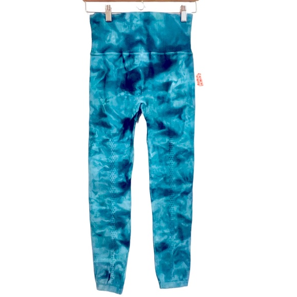 Free People! FP Movement Good Karma Tie Dye Leggings in Blue Peacock NWT! - Picture 5 of 11